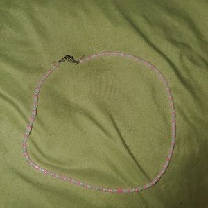 Beautiful white, pale green, and pale pink necklace choker style